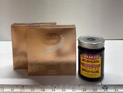 2pk Lindor truffles and Maraschino cherries exp:12/29