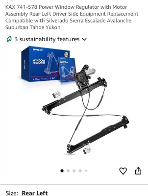 Power window regulator for Silverado sierra and more (look at photo )