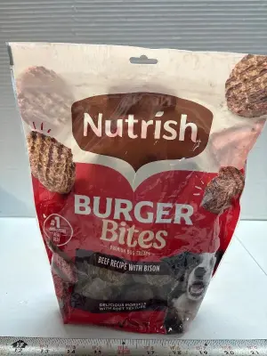 Nutrish Burger bites exp:10/26
