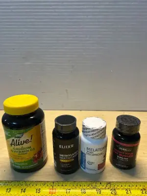 Calcium/vitamin D3 gummy, multivitamin, melatonin and night time fat burner