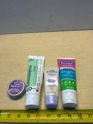 Thinking putty, baby calming lotion , itch stopping gel and calmoseptine ointment