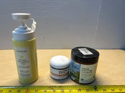 Brown sugar face scrub, lotion and coconut oil