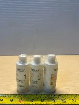 Pre treatment shampoo, Brazilian keratin treatment and intensive hair mask