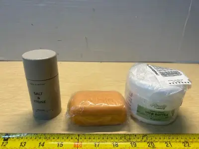 Salt & stone deodorant , soap bar and shea butter lotion