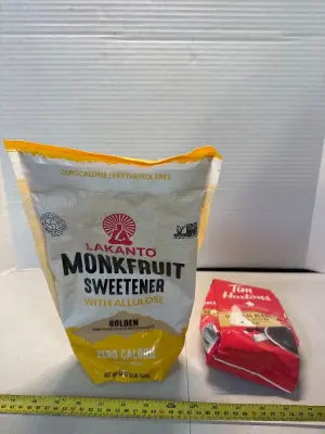 Ground coffee & raw cane sugar replace