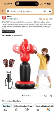 Inflatable punching bag