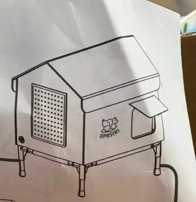 Heated outdoor cat house