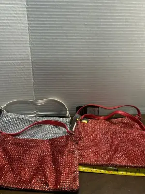 4 sparkly chain purses