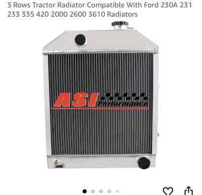3 rows tractor radiator (see picture for compatibility)