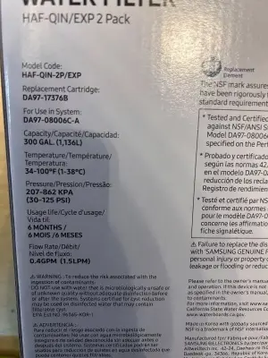 Refrigerator water filter (2pk)