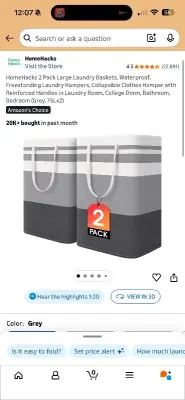 2 pack laundry hampers