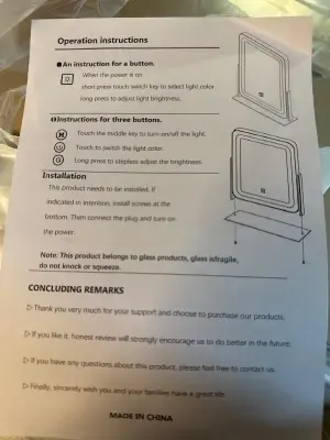 LED lighted makeup mirror