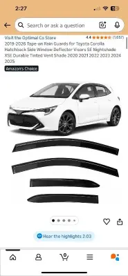 Rain guards/ trim (full set)