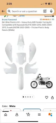 Dirt bike plastics Fending fairing kit