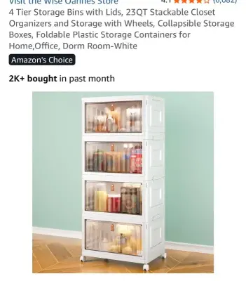 4 tier storage cart
