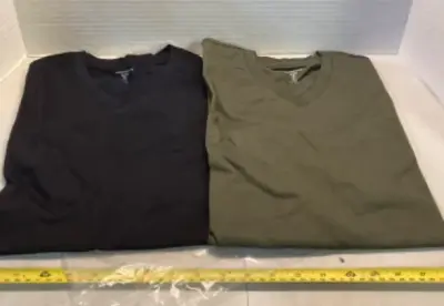 Two Size small men’s short sleeve V neck