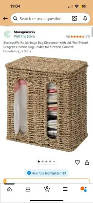 Garbage bag dispenser