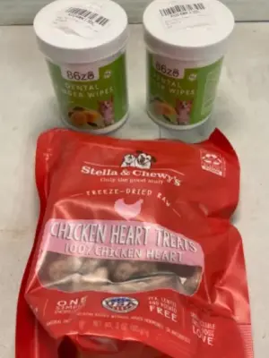 Stella & Chewys treats and Dental Finger Wipes