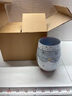 4pk glass Christmas cups