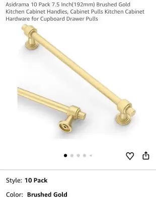 10pk 7.5” cabinet handles