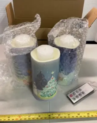 Led Light up candles set of Three