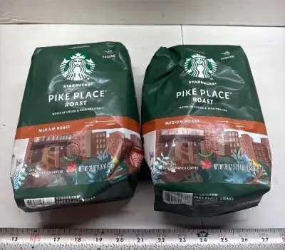 (2) Starbucks pike place roast exp:02/26