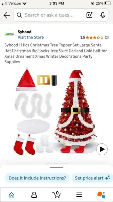 11 Pcs Santa Hat Christmas Tree