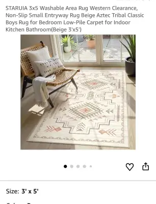 3’x5’ area rug