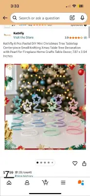 DIY Christmas tree and happy Hanukkah ornaments (10ct)