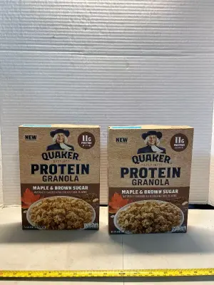 2ct quaker protein granola maple and brown sugar 01/31/26