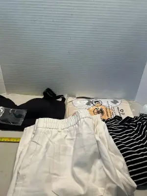 size large bra , pants , 2 shirts