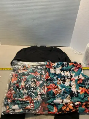 size small 1 longsleeve swim top , 2 bikini tops