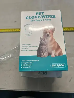 4 6 packs of dog and cat glove wipes