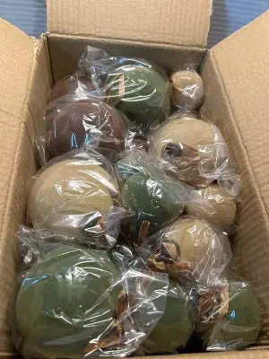 large and small velvet  ornaments