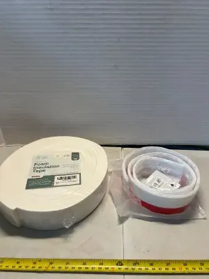 33 inches of foam insulation tape, door draft stopper