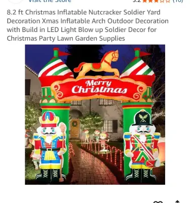 Inflatable nutcracker decor