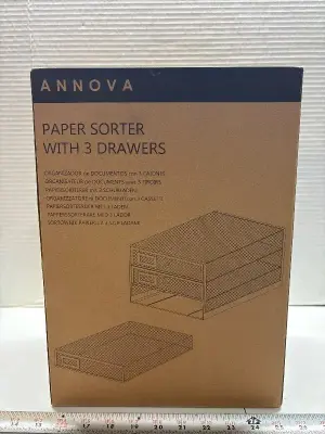 Paper sorter with 3 drawers