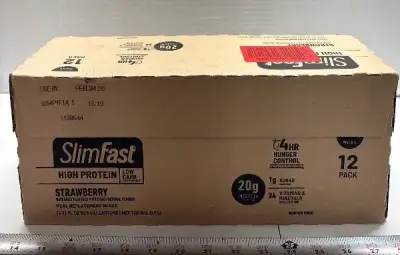 12pk strawberry slimfast exp:02/26