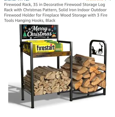 35” firewood rack