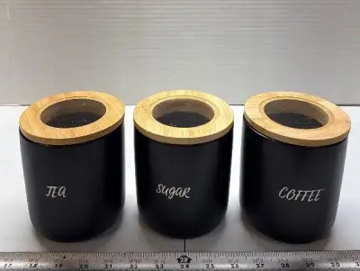 3 ceramic canisters