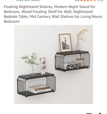 2pk nightstand shelves