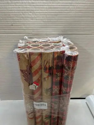 lot of christmas wrapping paper