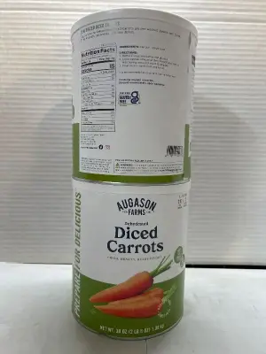 2 count 2 lb 6 oz dehydrated diced carrots