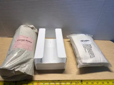 Storage basket, Christmas pillow cases (2) and dryer sheet mounted dispenser