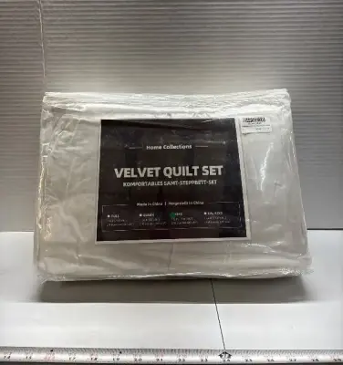 King velvet quilt set