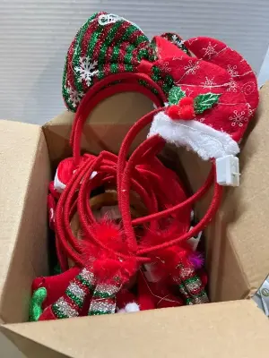 24 pack variety light up christmas headbands