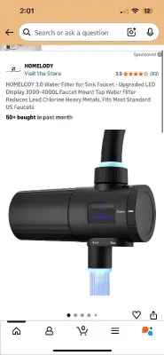 Activated carbon filter for faucet