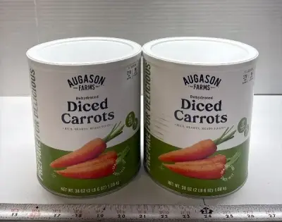 (2) 2Lb Augason diced carrots exp:09/50