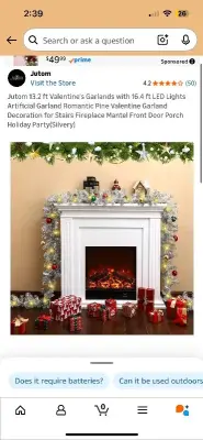 valentines garland for mantel