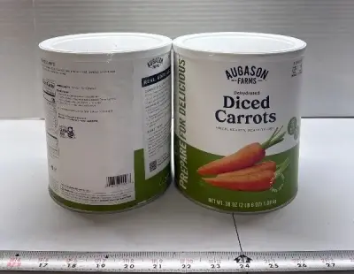 (2) 2Lb dehydrated diced carrots exp:09/50